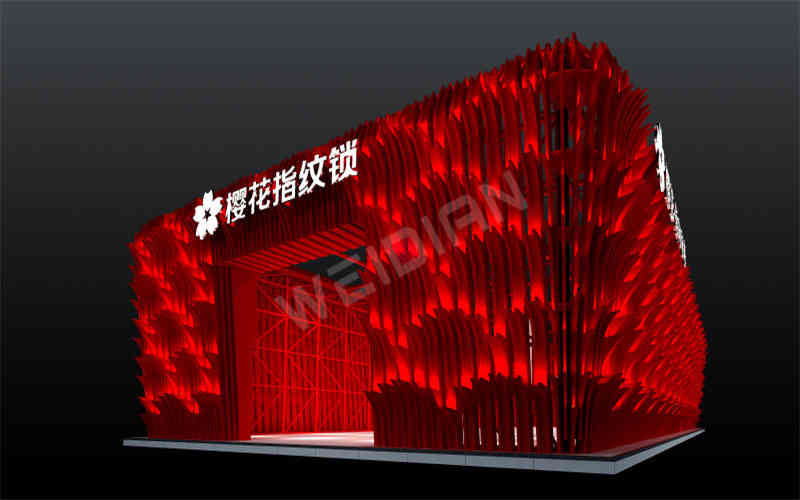 櫻花鎖業建博會展覽廣州展臺設計搭建